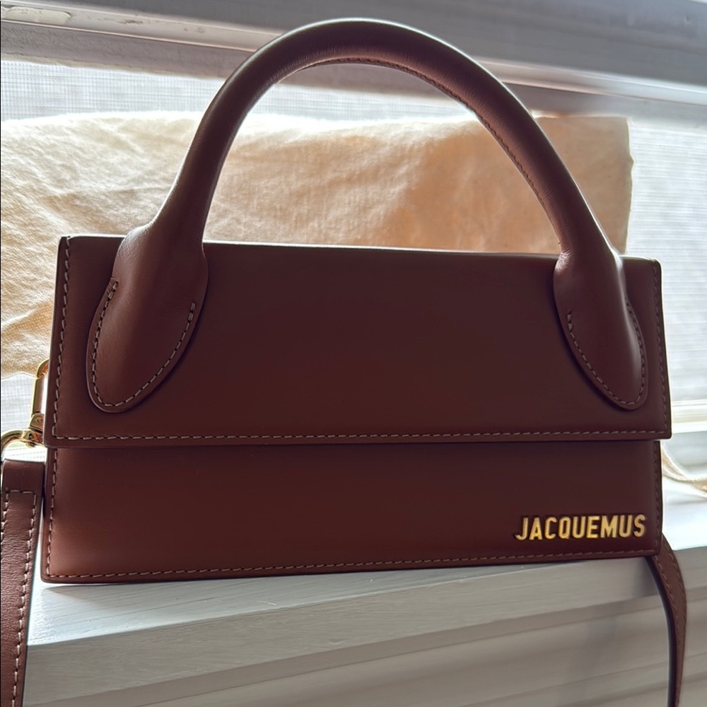 Jacquemus Brown Mini Bag with Curved Handle